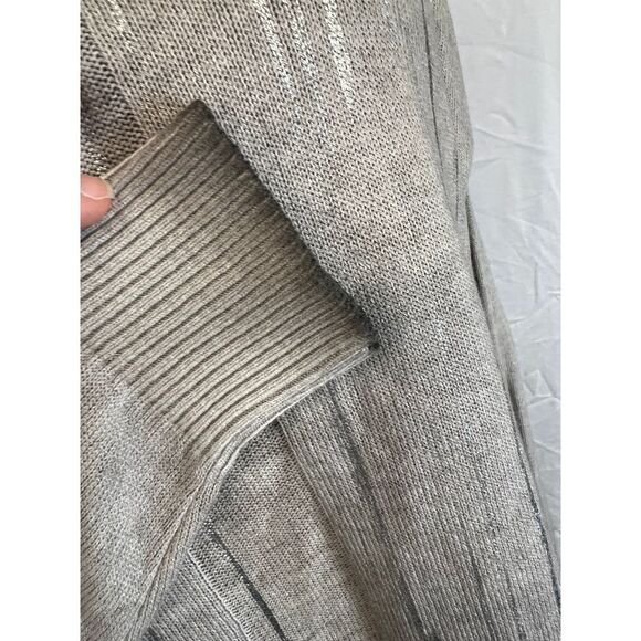 Metallic Silver Sequined Long Sleeve Evening Party Blouse Cocktail Top - Picture 4 of 8